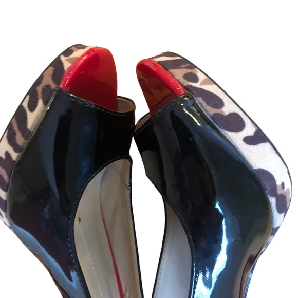 Rampage Flanders Sling Backs Red, Black And Leopard Print 4” Women’s Heels Sz 7 - Picture 12 of 15